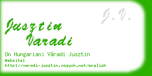 jusztin varadi business card