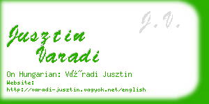 jusztin varadi business card